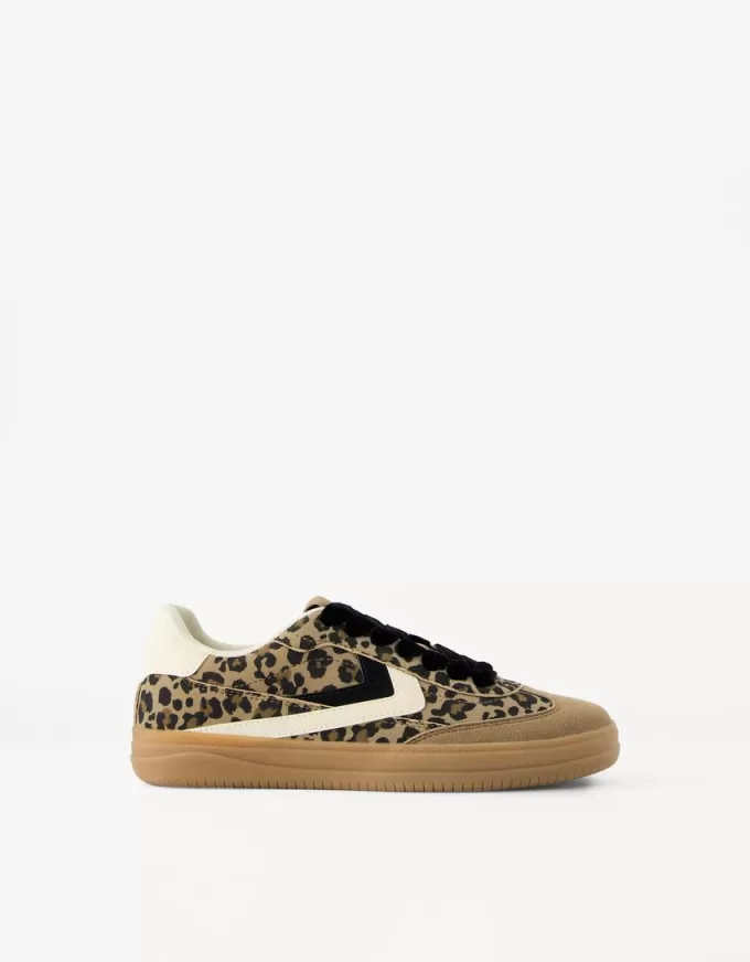 Retro animal print sneakers
