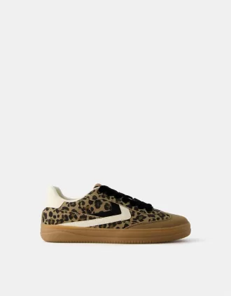 Retro animal print sneakers