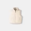 Reversible faux shearling vest