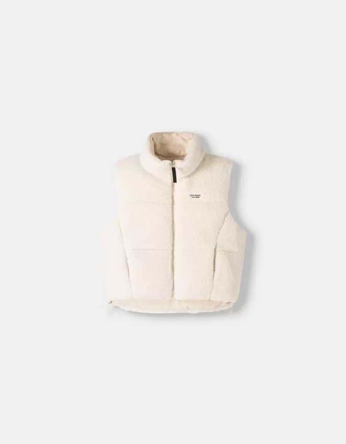 Reversible faux shearling vest