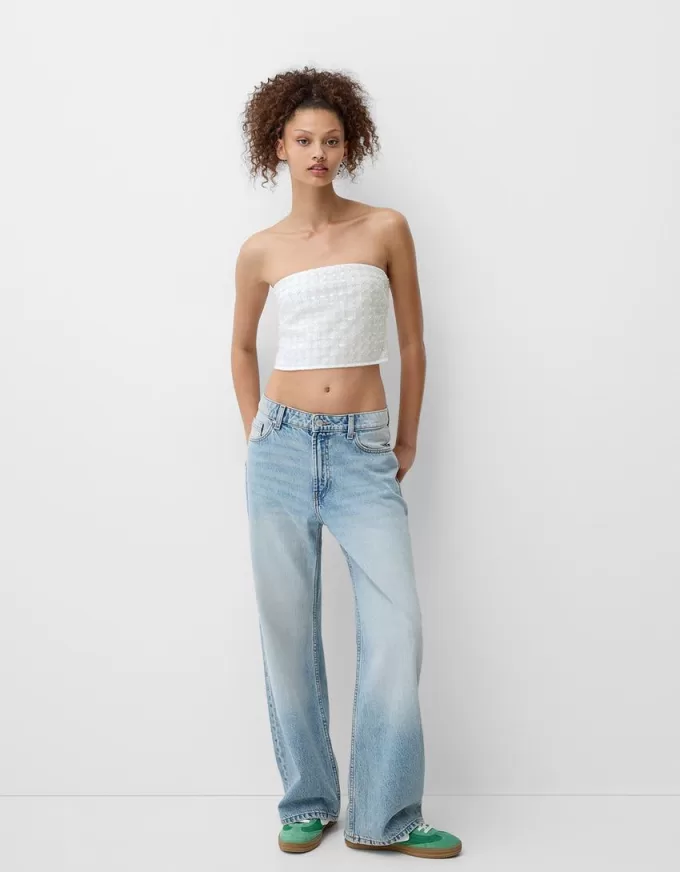 Rhinestone bandeau top