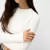 Ribbed cable-knit sweater