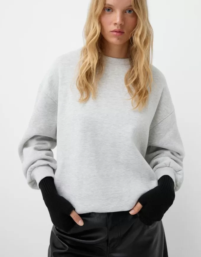 Ribbed short mittens