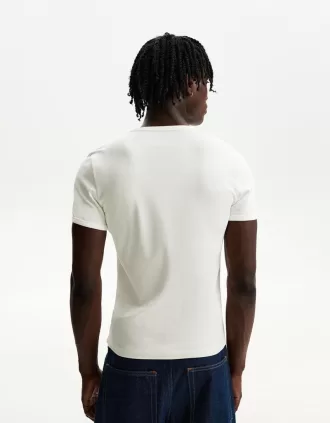 Ribbed short sleeve T-shirt
