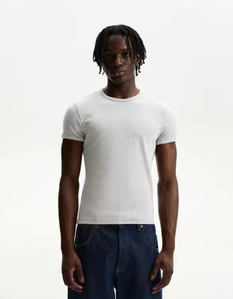 Ribbed short sleeve T-shirt