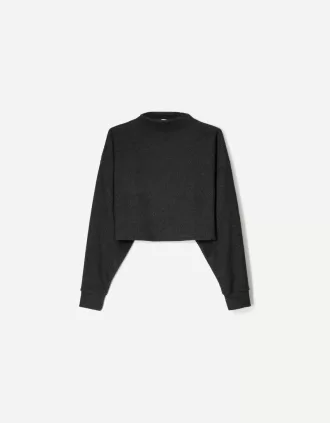 Ribbed soft touch high neck sweater