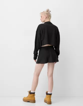 Ribbed soft touch high neck sweater