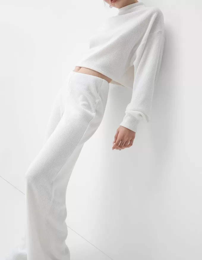 Ribbed soft touch high neck sweater Ribbed soft touch high neck sweater