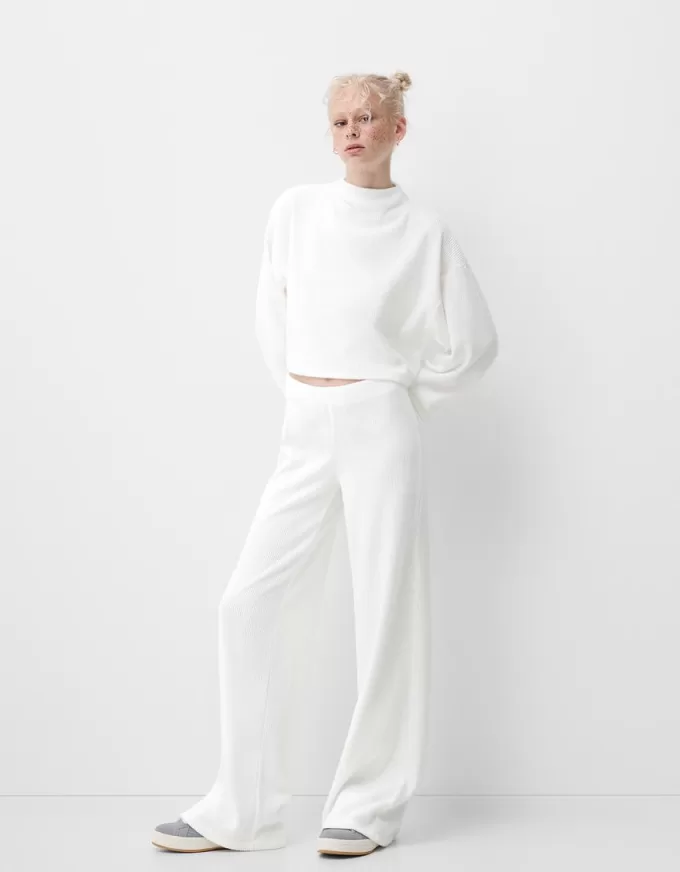 Ribbed soft touch high neck sweater Ribbed soft touch high neck sweater