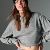 Ribbed soft touch high neck sweater