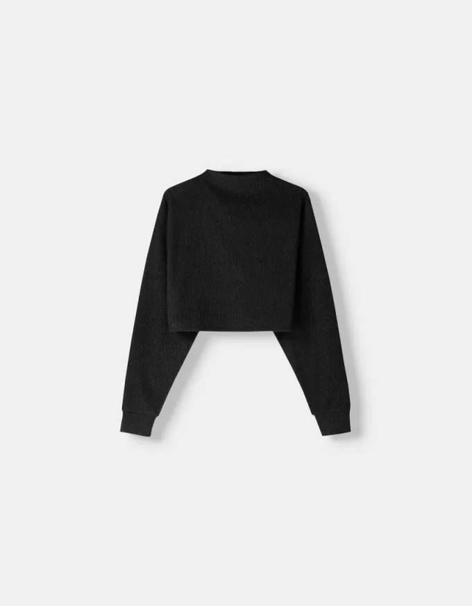 Ribbed soft touch high neck sweater Ribbed soft touch high neck sweater