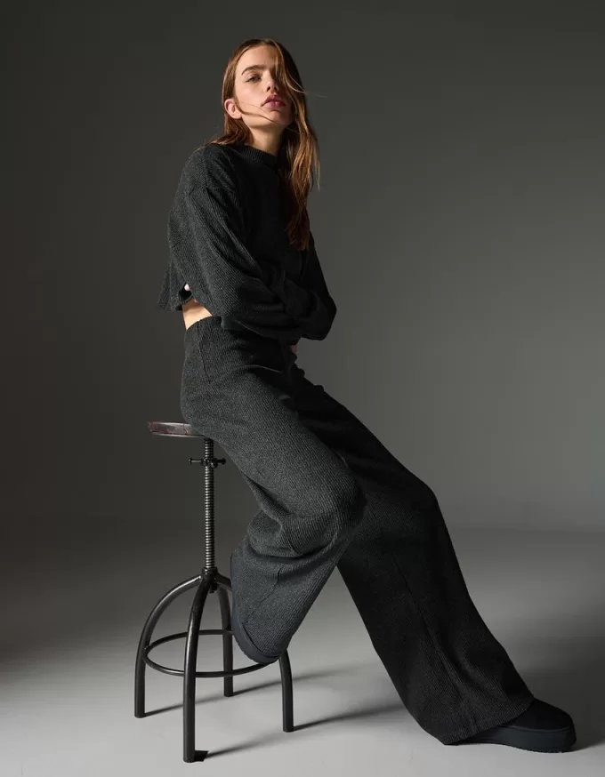 Ribbed soft touch high neck sweater Ribbed soft touch high neck sweater