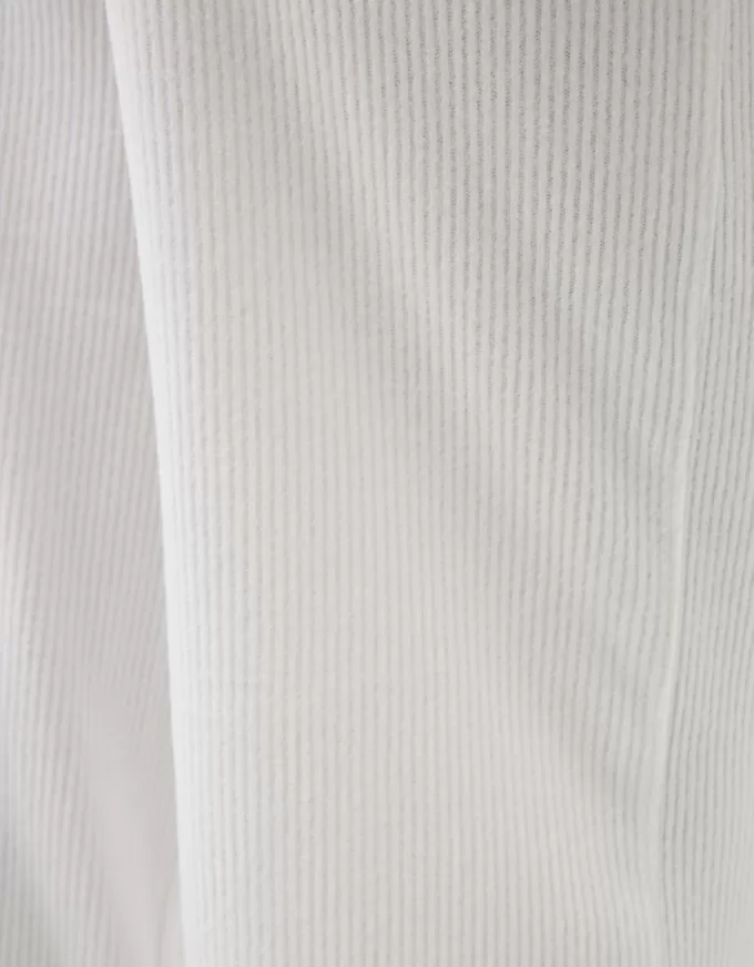 Ribbed soft touch wide-leg pants