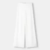 Ribbed soft touch wide-leg pants