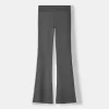 Ribbed waist flared pants