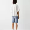 Ripped denim Bermuda shorts Ripped denim Bermuda shorts