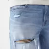 Ripped denim Bermuda shorts Ripped denim Bermuda shorts