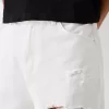 Ripped denim Bermuda shorts Ripped denim Bermuda shorts