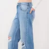 Ripped wide-leg ’90s jeans