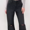 Ripped wide-leg ’90s jeans