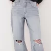 Ripped wide-leg ’90s jeans