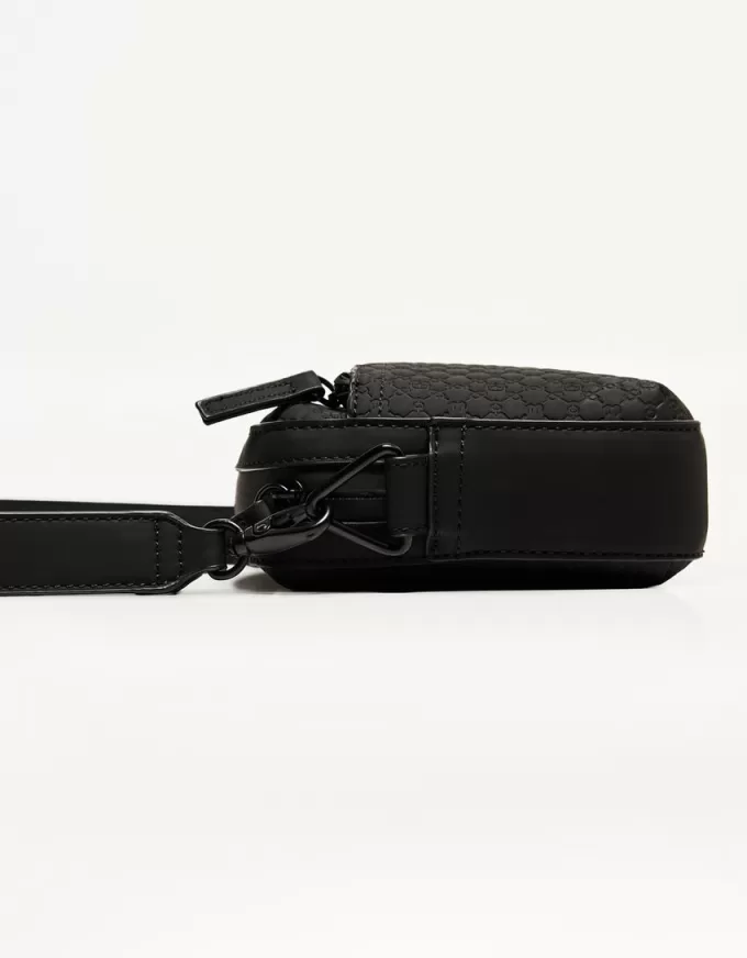 Rubberized monogram messenger bag Rubberized monogram messenger bag