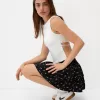 Ruffled mini skirt with elastic waist