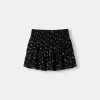 Ruffled mini skirt with elastic waist