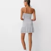 Ruffled off-the-shoulder mini dress
