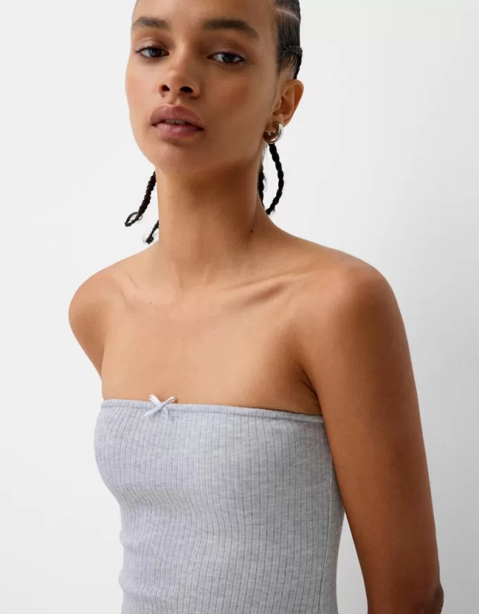 Ruffled off-the-shoulder mini dress