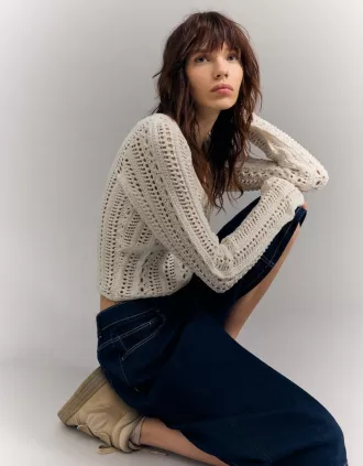 Rustic V-neck sweater