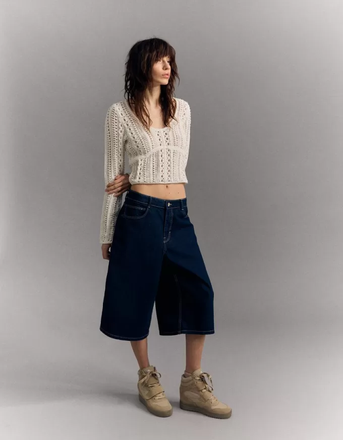 Rustic V-neck sweater