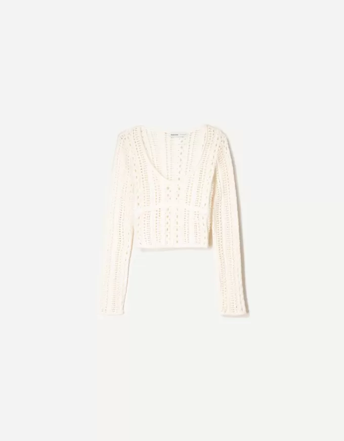 Rustic V-neck sweater