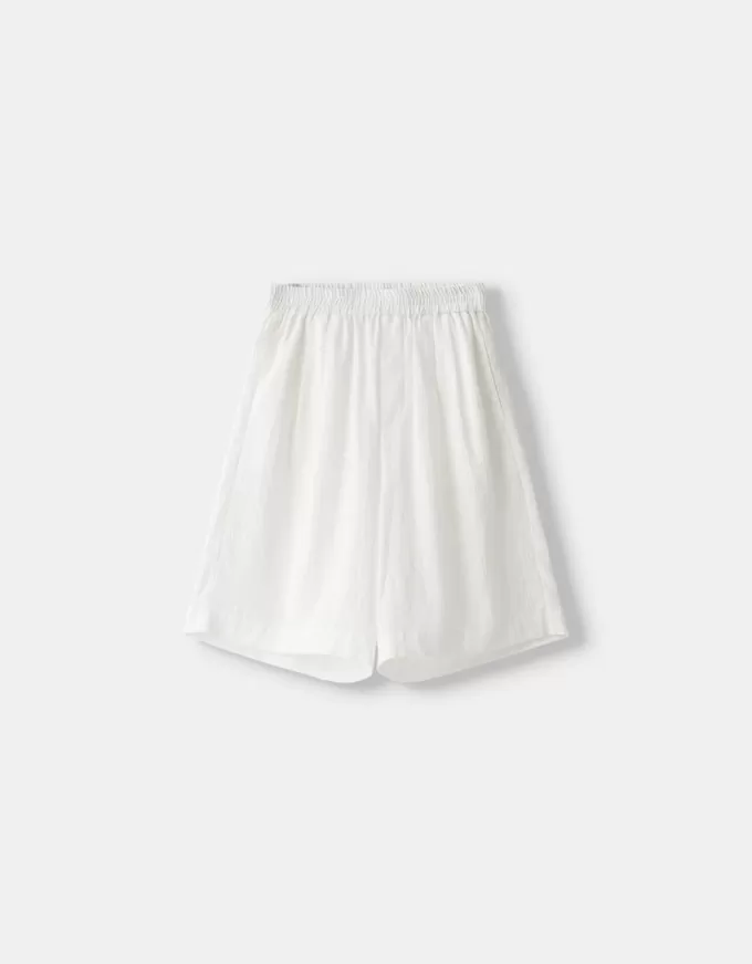 Rustic cotton Bermuda shorts