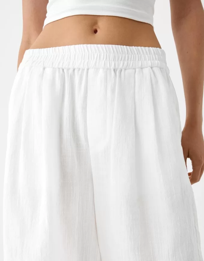 Rustic cotton Bermuda shorts