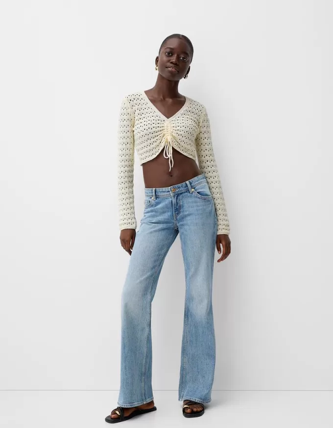 Rustic gathered sweater