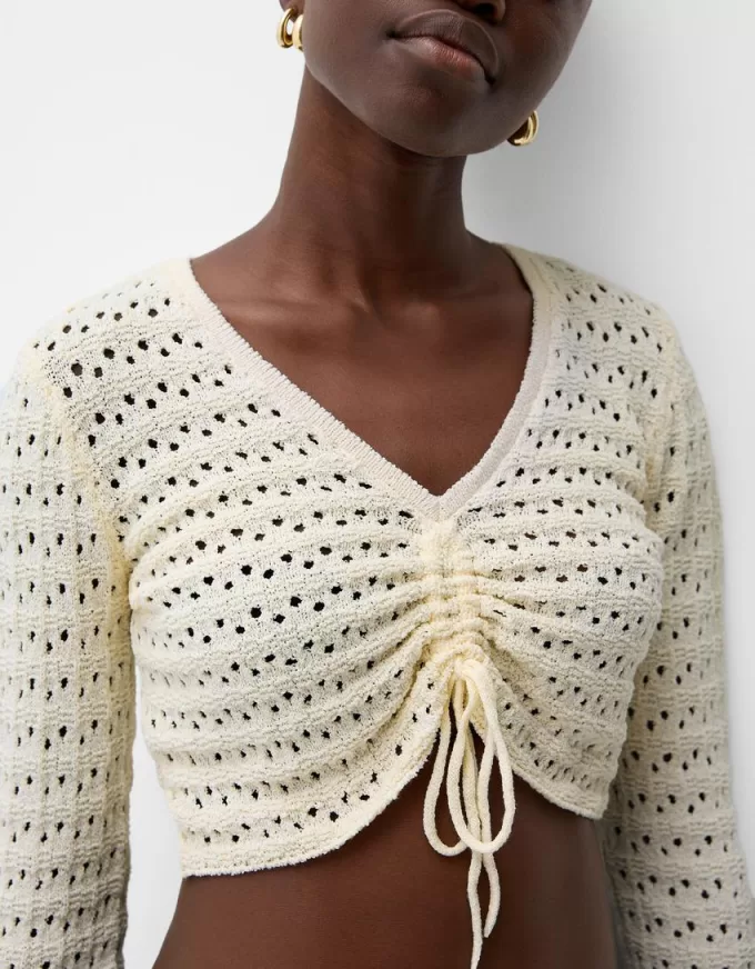 Rustic gathered sweater