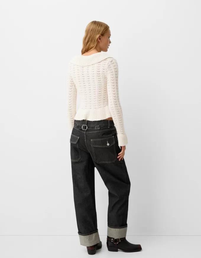 Rustic jacket with ruffles