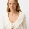 Rustic jacket with ruffles