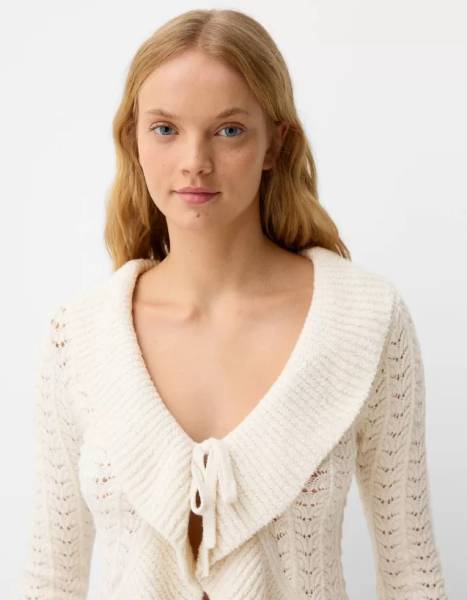 Rustic jacket with ruffles