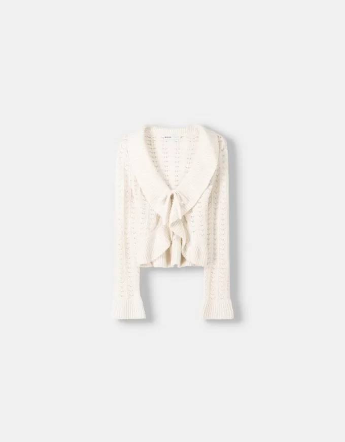 Rustic jacket with ruffles