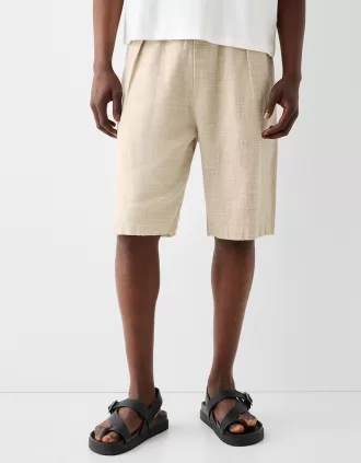 Rustic jogger Bermuda shorts