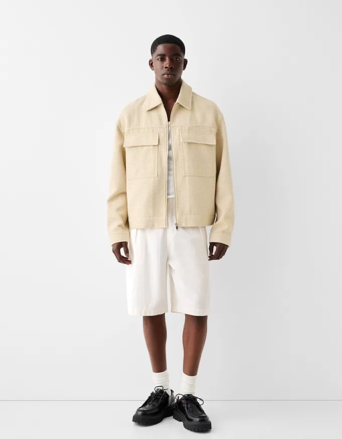 Rustic jogger Bermuda shorts