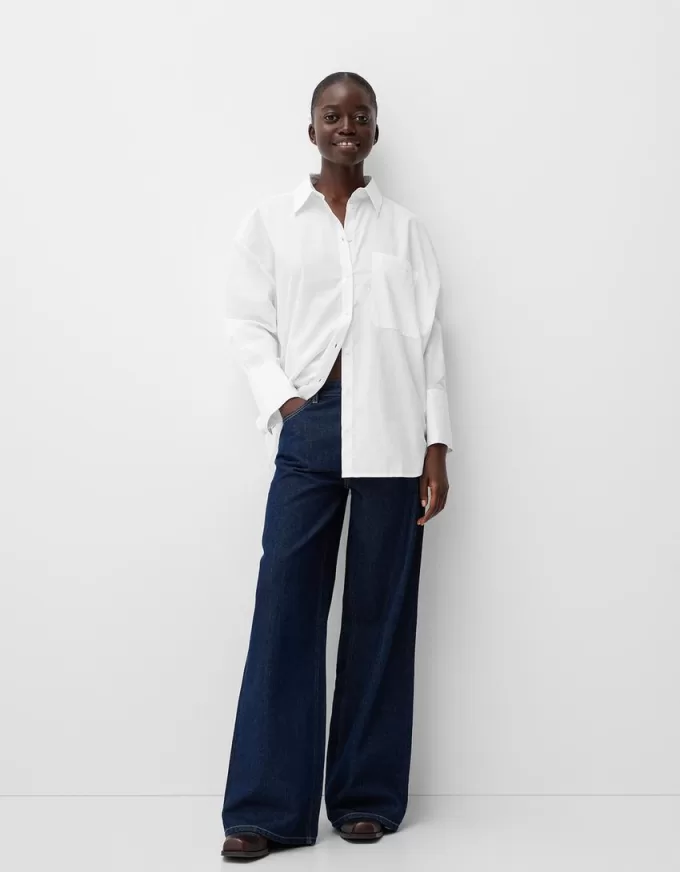 Rustic oversize long sleeve shirt