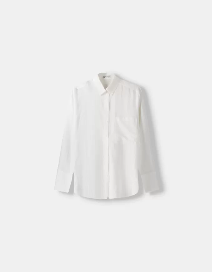 Rustic oversize long sleeve shirt