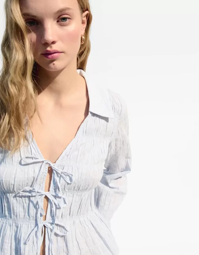 Rustic shirt with gathering Rustic shirt with gathering