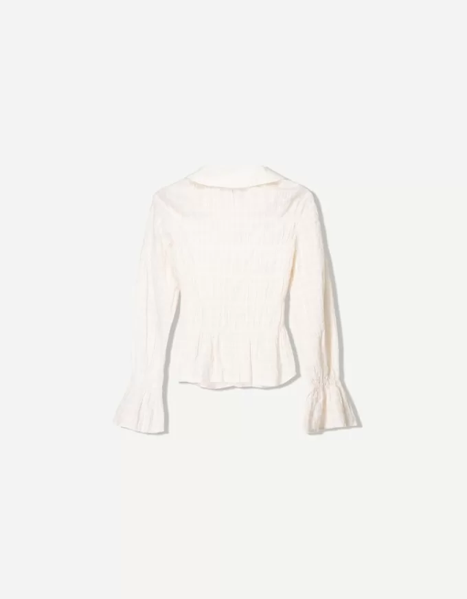 Rustic shirt with gathering