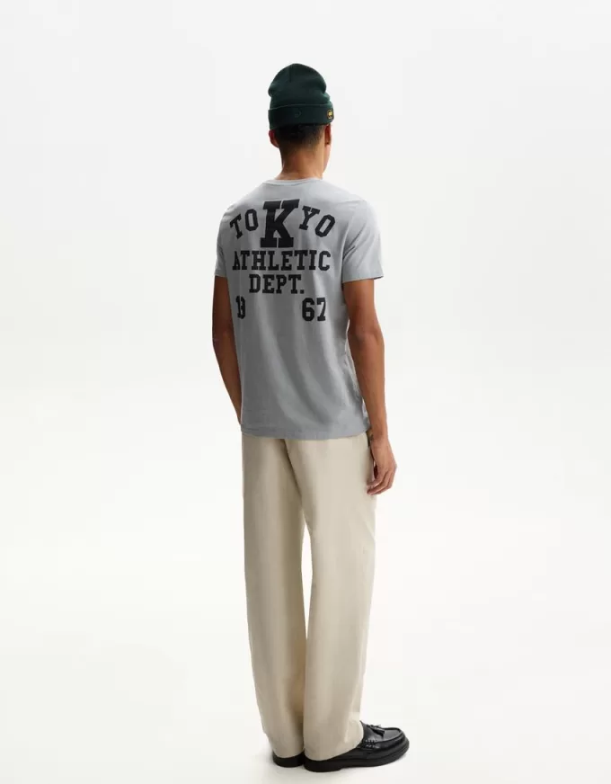 Rustic wide-leg linen blend pants