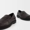 Saddle strap loafers