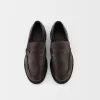 Saddle strap loafers
